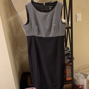 Sophisticated Black Label Gray and Black Midi Dress